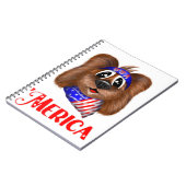 Merica Niedlich Dog Notizblock (Linke Seite)