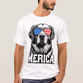 "Merica - Patriotic Golden Retriever T-Shirt