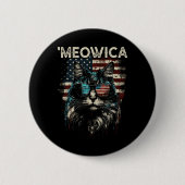 Merica Patriotic Maine Coon Cat Button (Vorderseite)