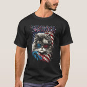 Merica Patriotic Persian Cat Meowica 4th of July C T-Shirt (Vorderseite)