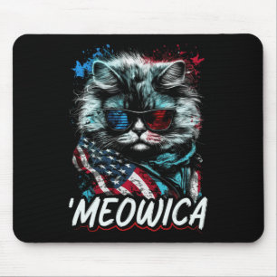 Merica Patriotic Persian Cat Mousepad