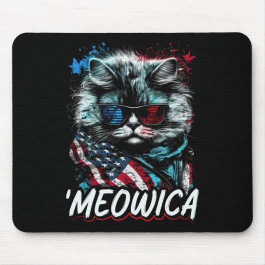 Merica Patriotic Persian Cat Mousepad (Vorne)