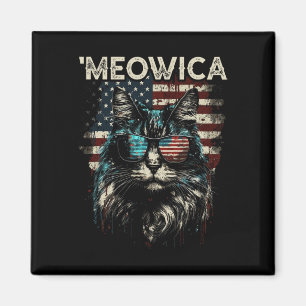 Merica Patriotische Maine Coon Katze Magnet