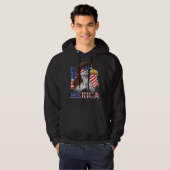 Merica - Patriotischer amerikanischer Adler der Fr Hoodie (Vorne ganz)
