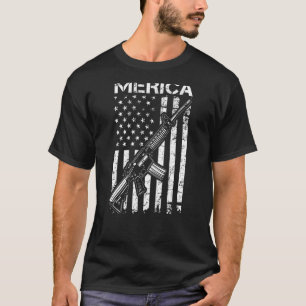 MERICA Pro Gun AR15 USA Flag 2. T-Shirt