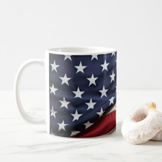 "merica Proud Flag Keramik Tasse (Mit Donut)