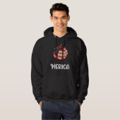 Merica Pumpkin American Flag 4. Juli Hoodie (Vorne ganz)