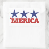 Merica Rechteckiger Aufkleber (Tasche)