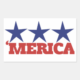 Merica Rechteckiger Aufkleber