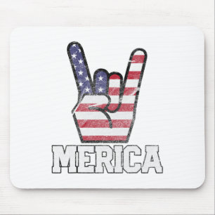 Merica Rock am 4. Juli Vintagen amerikanischen F Mousepad