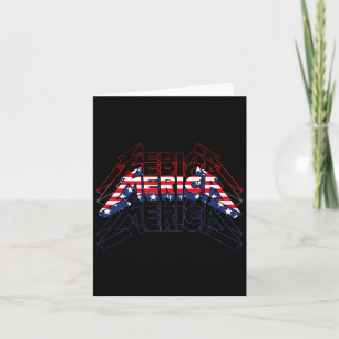 Merica Rock Sign 4. Juli Vintage amerikanische Fla Karte