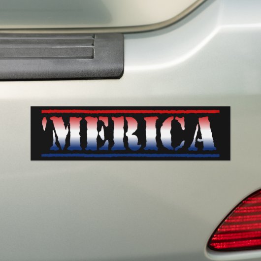 'MERICA roter weißer u. blauer Autoaufkleber (Auf Auto)