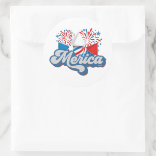 MERICA RUNDER AUFKLEBER