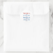 Merica - Runnin' die Welt seit 1776 Runder Aufkleber (Tasche)