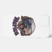 Merica Shih Tzu America Flag USA Dog Lover iPhone Hülle (Rückseite (Horizontal))