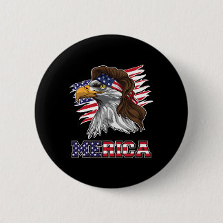 Merica-Shirt Amerikanischer Ld Adler Mullet Sterne Button