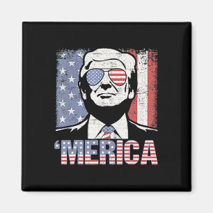 Merica-Shirt Frohes 4. Juli merica Trump Amerika Magnet