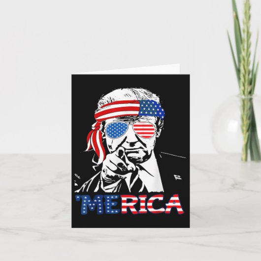 Merica Shirt glücklich 4. Juli Amerika Trump Ameri Karte (Vorderseite)