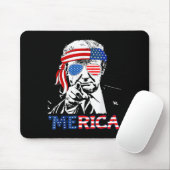 Merica Shirt glücklich 4. Juli Amerika Trump Ameri Mousepad (Mit Mouse)