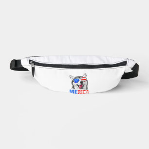 Merica Siberian Husky Hund American Flag 4. Jul Bauchtasche