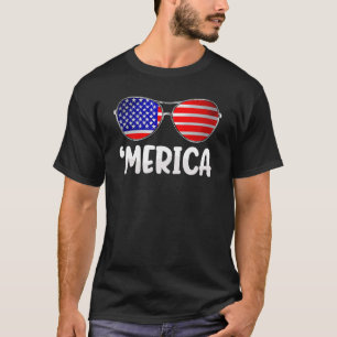 Merica Sonnenbrille 4. Juli Jungs Mädchen Männer F T-Shirt