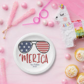 Merica Sonnenbrille 4. Juli Papierplatte Pappteller (Party)