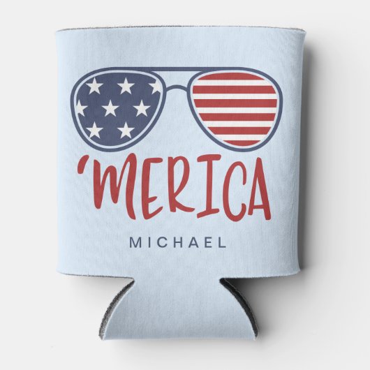 Merica Sonnenbrille Patriotic 4. Juli kann kühler Dosenkühler (Vorderseite)