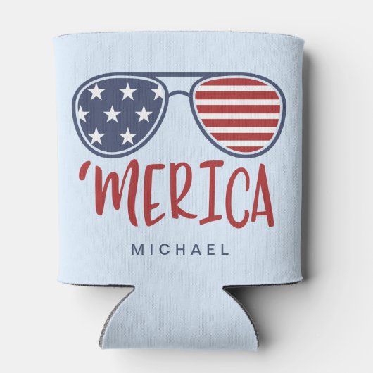 Merica Sonnenbrille Patriotic 4. Juli kann kühler Dosenkühler (Rückseite)