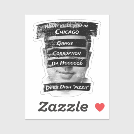 Merica Spaß America USA Funny Patriotism Chicago Aufkleber (Blatt)