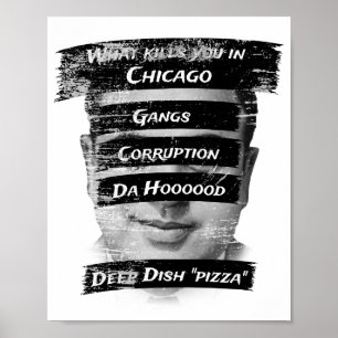 Merica Spaß America USA Funny Patriotism Chicago Poster