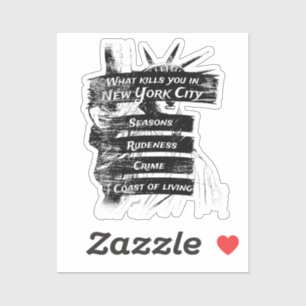 Merica Spaß America USA Funny Patriotism New York Aufkleber