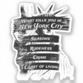 Merica Spaß America USA Funny Patriotism New York Aufkleber (Vorderseite)