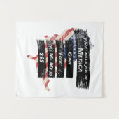 Merica Spaß America USA Funny Patriotism Wandteppich (Vorderseite (Horizontal))