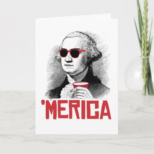 Merica Spaß: George Washington 'Merican Party Karte (Vorderseite)