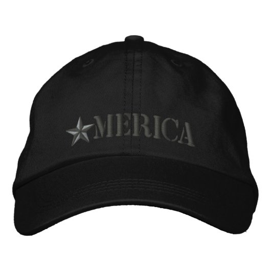Merica Star Bestickte Baseballkappe (Vorderseite)