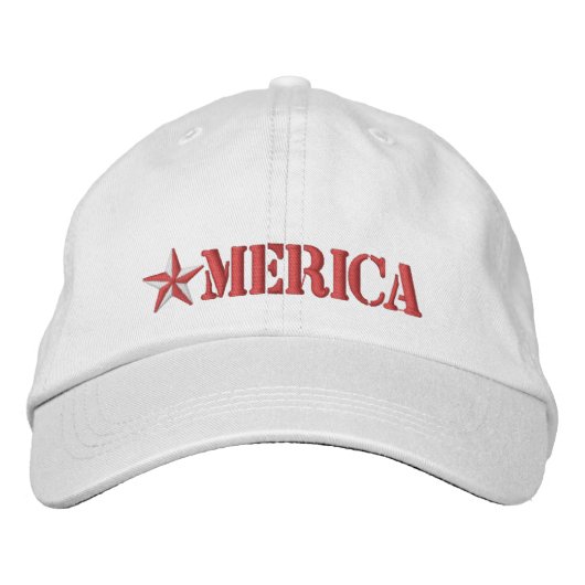 Merica Star Bestickte Kappe (Vorderseite)