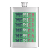 "Merica Stars + Streifen Flachmann (Vorderseite)