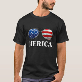 Merica Sunglasses Patriotischer Amerikanische Unab T-Shirt