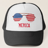 'Merica Sunglasses Trucker Hat Truckerkappe (Vorderseite)