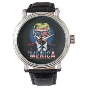 Merica Trump 4. Juli US Vintage Retro Armbanduhr