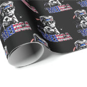 Merica Trump American Flag USA Geschenkpapier (Rolleneckpunkt)
