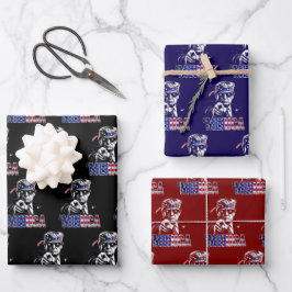 Merica Trump American Flag USA Geschenkpapier Set