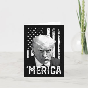 Merica Trump Frohes 4. Juli Trump Amerikanische Fl Karte