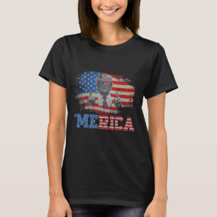 Merica Trump Frohes 4. Juli Trump Amerikanische Fl T-Shirt