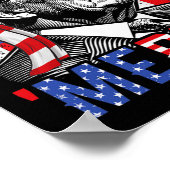 Merica Trump glücklich 4. Juli Funny American Flag Poster (Ecke)