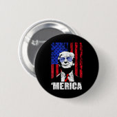 Merica Trump glücklich über den 4. Juli Trump - Am Button (Vorne & Hinten)