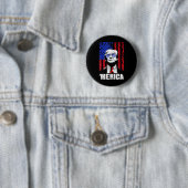 Merica Trump glücklich über den 4. Juli Trump - Am Button (Beispiel)