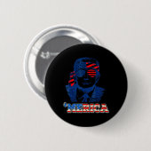 Merica Trump glücklich über den 4. Juli Trump - Am Button (Vorne & Hinten)