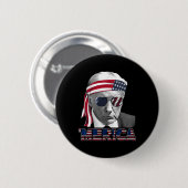 Merica Trump glücklich über den 4. Juli Trump - Am Button (Vorne & Hinten)