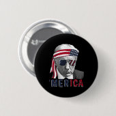 Merica Trump glücklich über den 4. Juli Trump - Am Button (Vorne & Hinten)